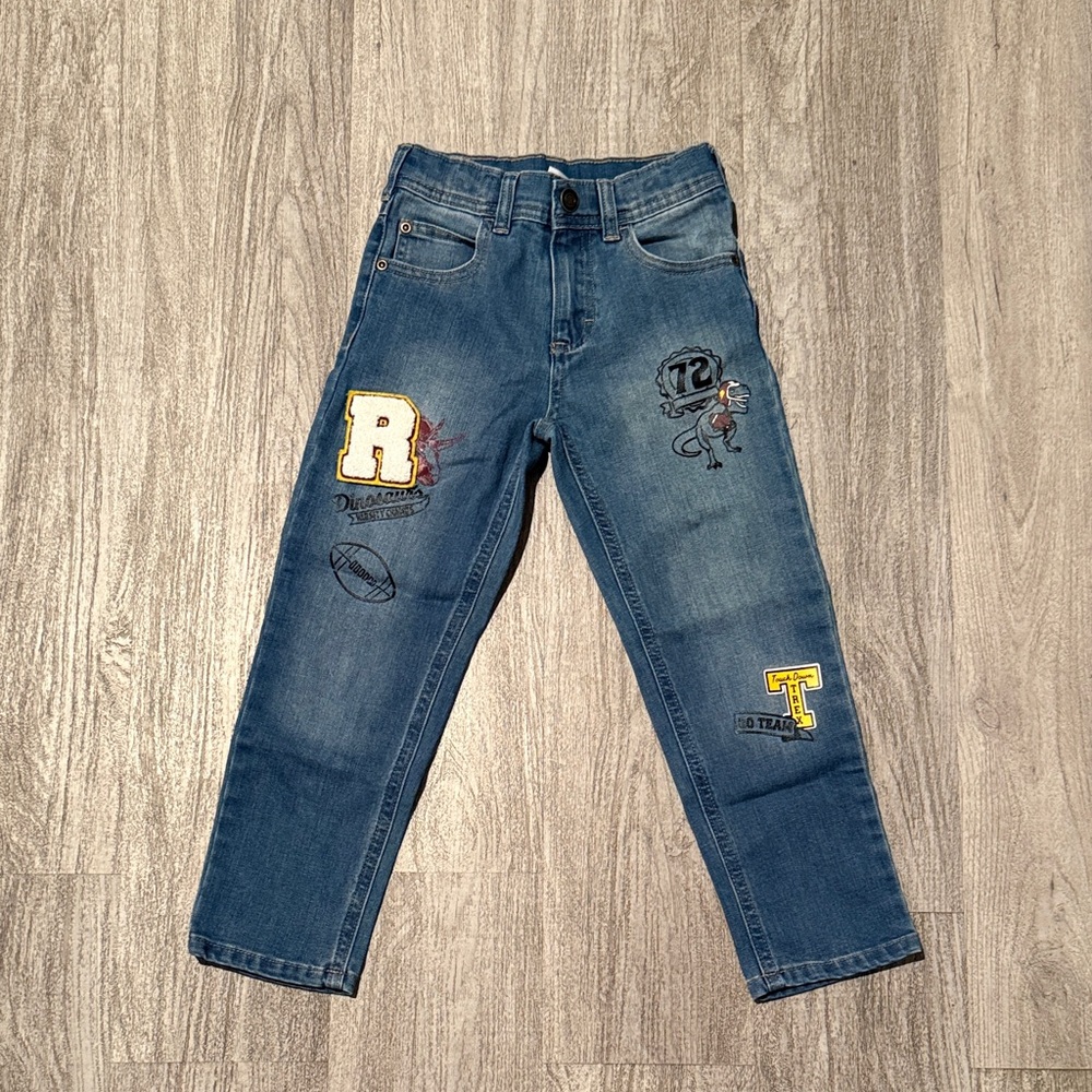 Trendy Kids' Denim Jeans with Fun Patches